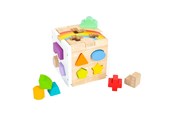 Vauva- ja taaperolelut - Small Foot - Wooden Shape Sorter Cube Rainbow. - 11777