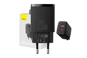 Puhelin - Adapterit & Laturit - Baseus Compact USB/USB Type C Fast Charger 20W 3A Power Delivery Quick Charge 3.0 Black (CCXJ-B01) - CCXJ-B01
