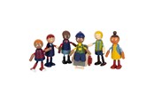 Hahmot - Small Foot - Wooden Dollhouse Family with Wheelchair 6pcs. - 12396