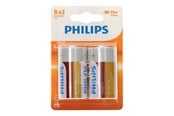 Akut ja Paristot - Philips Longlife Battery Zinc D/R20 2pcs. - 1004