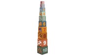 Vauva- ja taaperolelut - Small Foot - Stacking Blocks Safari Cardboard 10 pcs. - 11957