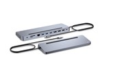 Telakointiasemat - I-Tec USB-C Metal Ergonomic 3x 4K Display Docking Station + Power Delivery 100 W - C31FLAT2PDPRO