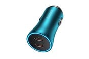 Puhelin - Adapterit & Laturit - Baseus Golden Contactor Pro car charger 2x USB-C 40W (blue) - CGJP000003