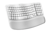 Näppäimistöt - Logitech Wave Keys - Off-White - ND - Ergonominen näppäimistö - Pohjoismainen - Valkoinen - 920-012299