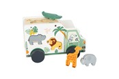 Vauva- ja taaperolelut - Small Foot - Wooden Shape Sorter Jeep Safari 6dlg - 11700