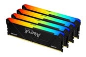 RAM - Kingston FURY Beast RGB DDR4-3200 - 32GB - CL16 - Quad Channel (4 pcs) - Intel XMP - Musta RGB *DEMO* - KF432C16BB2AK4/32