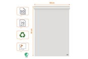 Vihkot, Lomakkeet & Muistikirjat - Nobo Premium Flipchart Recycled Paper Pad 600x890mm Reversible Plain or Gridded paper 50 Sheet 70gsm 1 Pack Rolled - 1915659