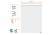 Vihkot, Lomakkeet & Muistikirjat - Nobo Premium Flipchart Paper Pad 600x890mm Reversible Plain or Gridded Paper 50 sheet 90gsm 1 Pack Rolled - 1915657