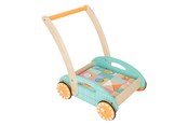Vauva- ja taaperolelut - Small Foot - Wooden Baby Walker Carriage with Blocks Pastel 35dlg. - 11766