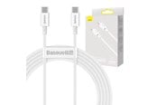 USB kaapelit - Baseus Superior Series Cable USB-C to USB-C 100W 2m (white) - CATYS-C02