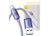 USB kaapelit - Baseus Crystal Shine cable USB to Lightning 2.4A 1.2m (purple) - CAJY000005