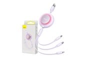 USB kaapelit - Baseus Bright Mirror 2 3-in-1 USB 3-in-1 cable for micro USB / USB-C / Lightning 3.5A 1.1m (Purple) - CAMJ010005
