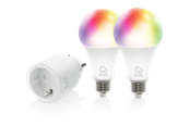 Smart Home - Älykoti - Deltaco SMART HOME aloitussarja, älypistorasia ja 2 RGB-älylamppua - SH-KIT01