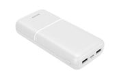 Powerbank - Deltaco PB-C1006 Powerbank | 2x USB-A | 1x USB-C | White - 20000 mAh - PB-C1006
