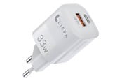 Puhelin - Adapterit & Laturit - Lippa 33W USB-C PD & USB-A QC GaN Wall Charger - White - LPWC5006