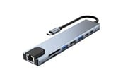 USB hub - Lippa 8-in-1 87W USB-C PD 4K HDMI & Ethernet Hub USB hub - 8 satamat - LPGQ22H121