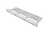 Lisätarvikkeet - Lanberg PPKS-1124-S Patch Panel Blank 24-Port 1U with Organizer for Keystone Modules Grey - PPKS-1124-S