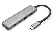 USB hub - DIGITUS USB-C to 4 x USB-C Hub USB hub - 4 porttia - Harmaa - DA-70245