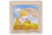 Palapelit - Goki Wooden Layer Puzzle - Vegetable Garden 53pcs. Puu - 57495