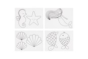 Luovat leikit - Creativ Company Sheets of Shrink Film with Mermaid Motifs 4 pcs. - 790712