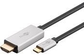 Näyttökaapeli - Pro HDMI - USB-C - 2m - Harmaa - HDMI-USB-C-S-2m