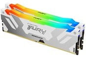 RAM - Kingston FURY Renegade RGB DDR5-6400 - 32GB - CL32 - Dual Channel (2 pcs) - Intel XMP - Valkoinen RGB - KF564C32RWAK2-64