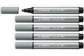 Kirjoitus- ja piirustustarvikkeet - STABILO Pen 68 MAX - Felt-tip pen with thick chisel tip - Medium Cold Gray - 768/95