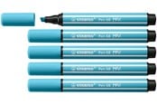 Koulu - STABILO Pen 68 MAX - Felt-tip pen with thick chisel tip - azure blue - 768/57