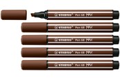 Kirjoitus- ja piirustustarvikkeet - STABILO Pen 68 MAX - Fibre-tip Pen with Thick Chisel Tip - Brown - 768/45