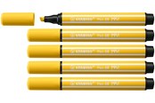Kirjoitus- ja piirustustarvikkeet - STABILO Pen 68 MAX - Felt-tip pen with thick chisel tip - yellow - 768/44