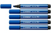 Kirjoitus- ja piirustustarvikkeet - STABILO Pen 68 MAX - Fibre-tip Pen with Thick Chisel Tip - Dark Blue - 768/32