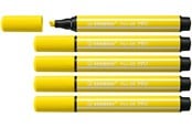 Koulu - STABILO Pen 68 MAX - Felt-tip pen with thick chisel tip - lemon yellow - 768/24