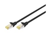 Verkkokaapelit - DIGITUS patch cable - 25 cm - black - Musta - 0.25m - DK-1644-A-0025-BL-10