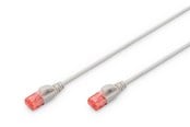 Verkkokaapelit - DIGITUS CAT 6 U-UTP Slim Patch Cord - 2m - Harmaa - 2m - DK-1617-020S
