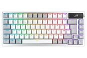 Näppäimistöt - ASUS ROG Azoth 75% Wireless DIY Custom RGB - Pelinäppäimistö - ilman numpadia - Pohjoismainen - Valkoinen - 90MP031A-BKNA11