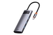 USB hub - Baseus Hub 5in1 Metal Gleam Series USB-C to 3x USB 3.0 + HDMI + USB-C PD USB hub - 5 porttia - USB 3.0 - Harmaa - CAHUB-CX0G