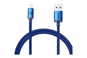 USB kaapelit - Baseus Crystal Shine cable USB to Lightning 2.4A 1.2m (blue) - CAJY000003
