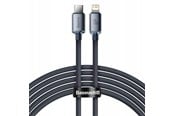 USB kaapelit - Baseus Crystal Shine cable USB-C to Lightning 20W PD 2m (black) - CAJY000301