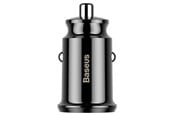 Puhelin - Adapterit & Laturit - Baseus Grain Car Charger 2x USB 5V 3.1A (black) - CCALL-ML01
