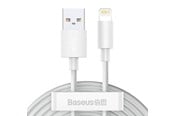 USB kaapelit - Baseus Simple Wisdom Data Cable Kit USB to Lightning 2.4A (2PCS/Set）1.5m White - TZCALZJ-02