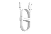 USB kaapelit - Baseus Simple Wisdom Data Cable Kit USB to Micro 2.1A (2PCS/Set) 1.5m White - TZCAMZJ-02
