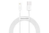 USB kaapelit - Baseus Superior Series Cable USB to iP 2.4A 2m (white) - CALYS-C02