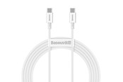 USB kaapelit - Baseus Superior Series Cable USB-C to USB-C 100W 1m (white) - CATYS-B02
