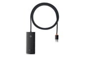 USB hub - Baseus Lite Series USB do 4x USB 3.0 2m (black) USB hub - 4 porttia - USB 3.0 - Musta - WKQX030201