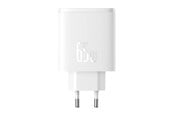 Puhelin - Adapterit & Laturit - Baseus Wall charger  OS-Cube Pro 2xUSB-C + USB 65W (white) - P10152301213-00