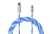 Pelit - lisävarusteet - Oniverse USB-A USB-C LED Fast Charging Cable 2 m - Wired Charging cable for wireless game controller - ONICAB1-TYPEC2-WHT