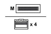 Verkkokaapelit - Lenovo Breakout - 100GBase-CU direct attach cable - 3 m - 3m - 7Z57A03565