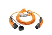 Sähköauton lataus - LAPP Type 2 Spiral Charging Cable, up to 11 kW, 5 m, orange - 4064727470184