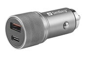 Puhelin - Adapterit & Laturit - Sandberg Car Charger 1xQC3.0+1xUSBC 48W - 441-50