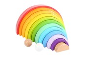 Leiki & Opi - Small Foot - Wooden Building Blocks Rainbow XL 14 - 11412